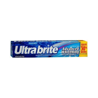 Ultra brite Advanced Whitening Toothpaste Clean Mint - 6 oz 