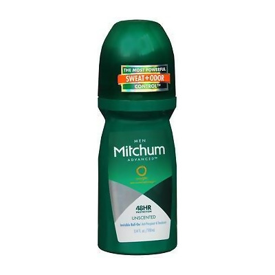 Mitchum Men Advanced Anti-Perspirant & Deodorant Invisible Roll-On Unscented - 3.4 oz 