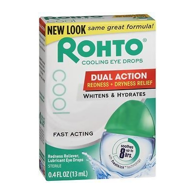 Rohto Cool Redness Relief Lubricant Eye Drops - 0.4 fl oz 