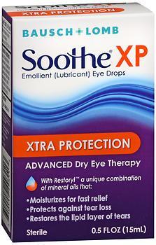 Bausch + Lomb Soothe XP Xtra Protection Emollient Eye Drops - 0.5 oz 