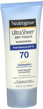 Neutrogena Sunblock Ultra Sheer Dry-Touch SPF 70 - 3 oz 