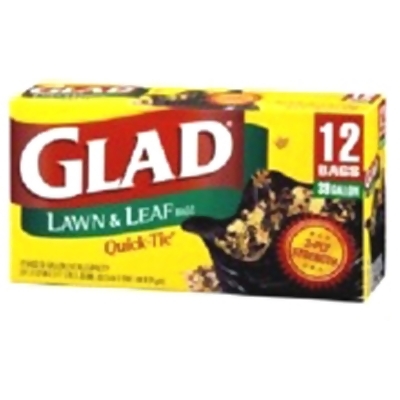 Glad Quick-Tie Lawn & Leaf Garbage Bags, 39 Gal - 12ct 
