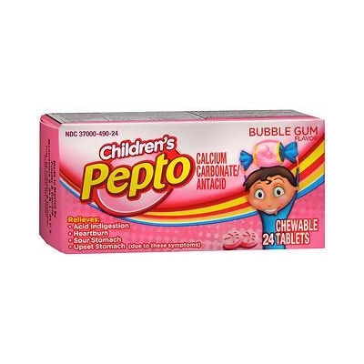 Children's Pepto Chewable Tablets Bubble Gum Flavor - 24 Tablets 