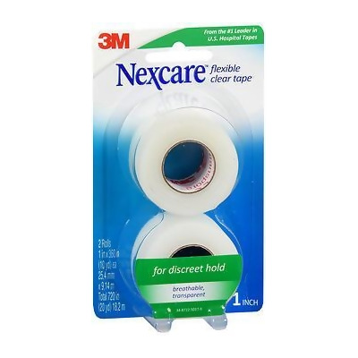 3M Nexcare Flexible Clear Tape 1 Inch - 2 ct 