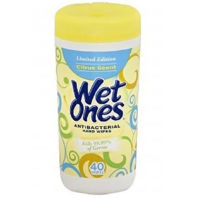 Wet Ones Antibacterial Moist Wipes Citrus Scent - 40ct 