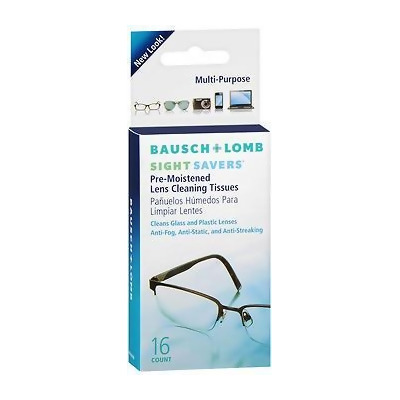Bausch + Lomb Sight Savers Pre-Moistened Lens Cleaning Tissues - 12 pks of 16 