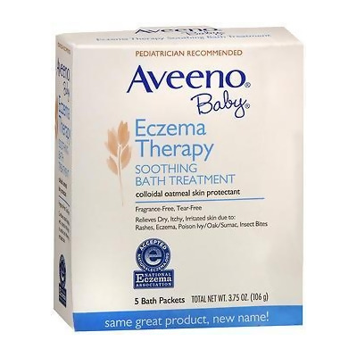 Aveeno Baby Fragrance Free Soothing Bath Treatment Packets - 5 ct 