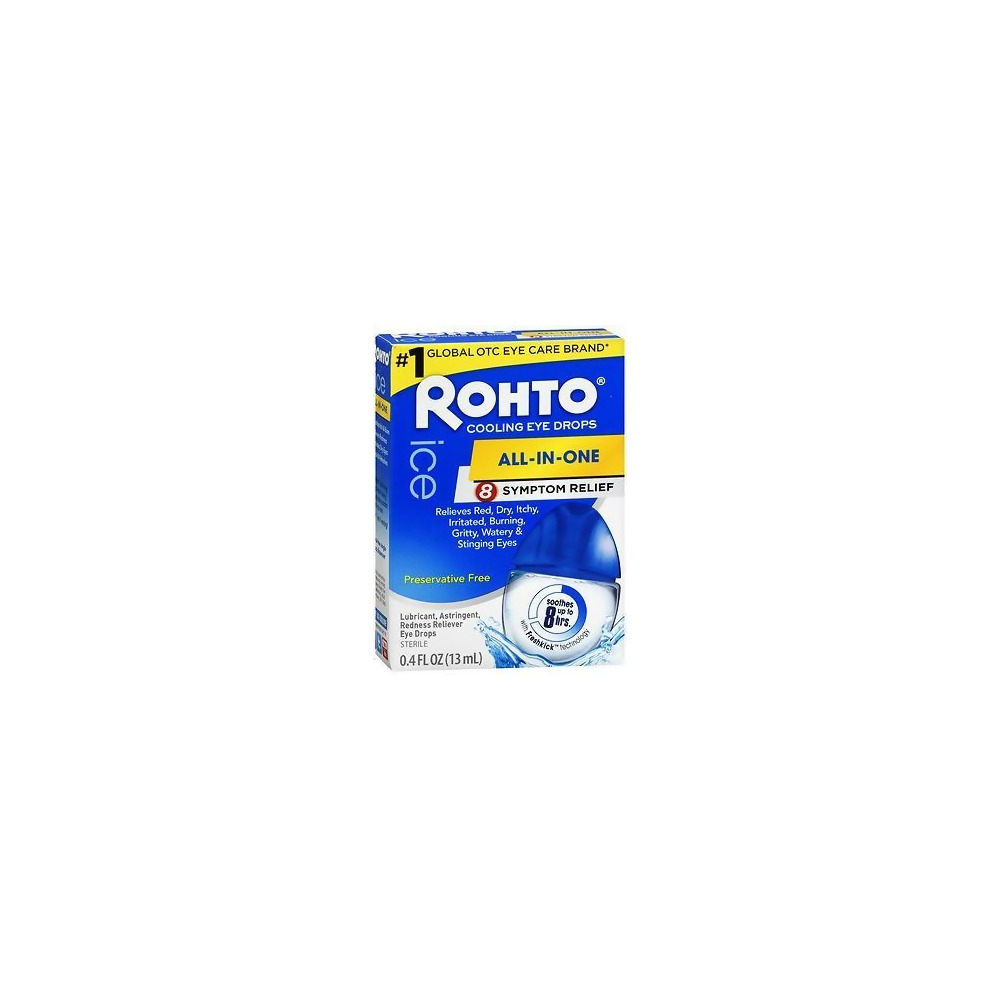 Rohto Ice Multi-Symptom Relief Eye Drops - 0.4 oz