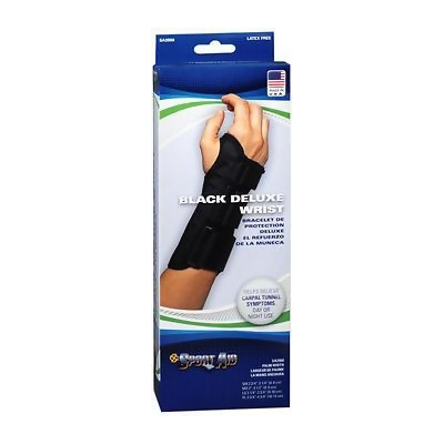 Sport Aid Black Deluxe Wrist Support Small Right - 1 ea. 