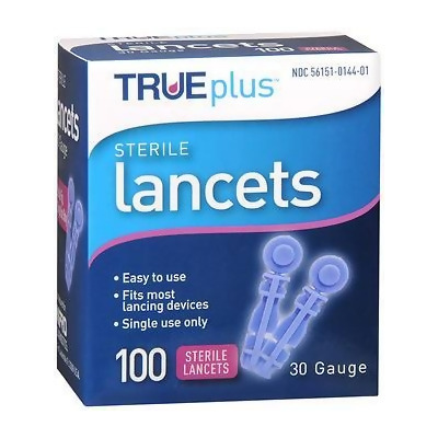 Trueplus Sterile Lancets, 30 Gauge - 100 ct 
