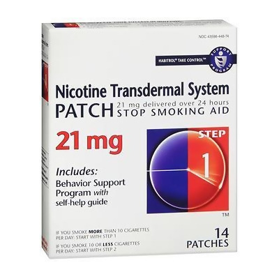 Habitrol Nicotine Transdermal System Step 1, 21mg Stop Smoking Aid - 14 each 