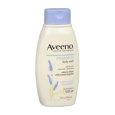 Aveeno Active Naturals Stress Relief Body Wash Lavender, Chamomile and Ylang-Ylang Scent - 12 oz 