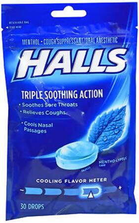 Halls Mentho-Lyptus Drops - 30 ct, Pack of 2