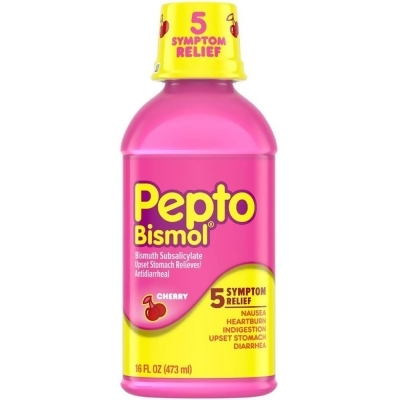 Pepto-Bismol Upset Stomach Reliever/Antidiarrheal Liquid Cherry - 16 oz 