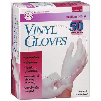 Cara Vinyl Gloves Medium - 50 ct