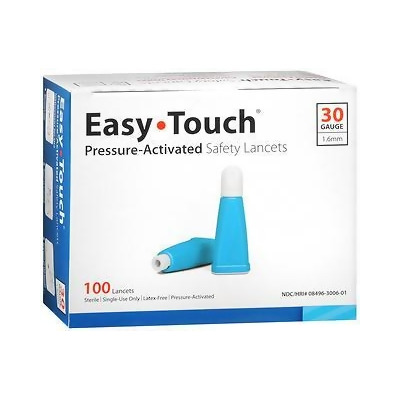 Easy Touch Pressure-Activated Safety Lancets 30 Gauge - 100 ct 