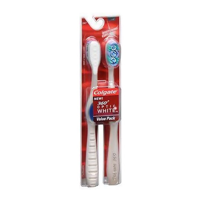 Colgate 360 Degrees Optic White Toothbrushes Soft - 2 each 