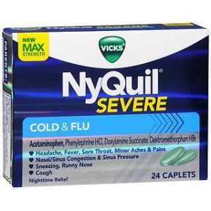 Vicks NyQuil Severe Cold & Flu Caplets - 24 ct