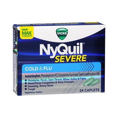 Vicks NyQuil Severe Cold & Flu Caplets - 24 ct 