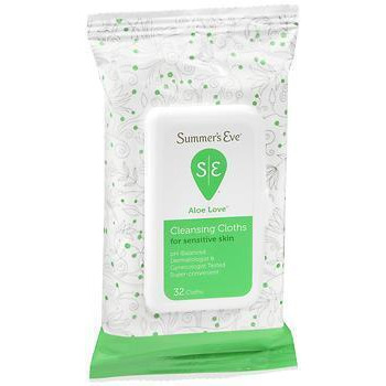 Summer's Eve Cleansing Cloths Aloe Love - 32 ct