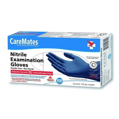 CareMates Nitrile Examination Gloves Powder-Free Medium - 100ct 