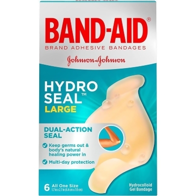 Band-Aid Hydro Seal Hydrocolloid Gel Bandages Large - 6 ct 
