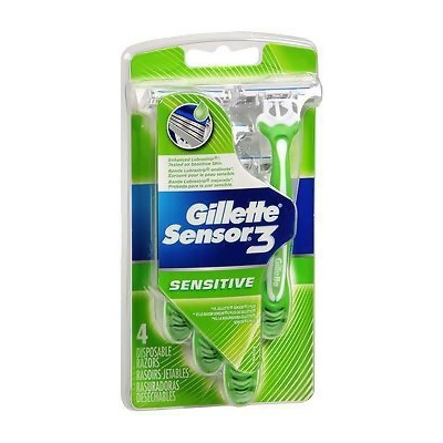 Gillette Sensor 3 Disposable Razors Sensitive - 4 ct 