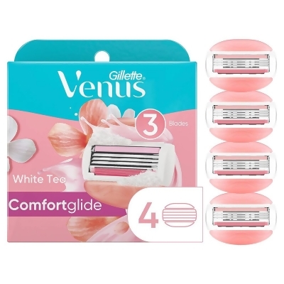 Gillette Venus ComfortGlide White Tea Women's Razor Refills 4 ct Pack 