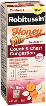 Robitussin Children's Honey Cough & Chest Congestion DM Liquid - 4 oz 