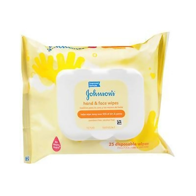 Johnson's Hand & Face Wipes - 25 ct 