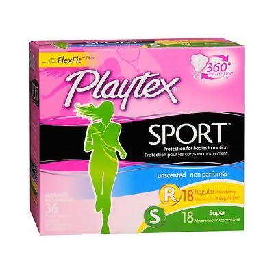 Playtex Sport Tampons with Plastic Applicators Unscented Multi-Pack - 36 ct 