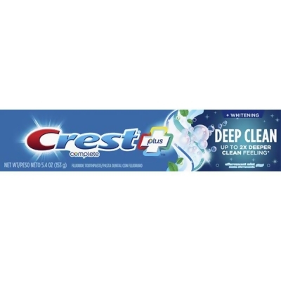 Crest Complete Fluoride Toothpaste Whitening + Deep Clean Effervescent Mint - 5.4 oz 