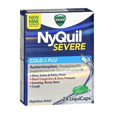 NyQuil Severe Cold & Flu LiquiCaps - 24 ct 