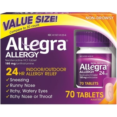 Allegra Allergy 24 Hr Tablets - 70 Ct. 