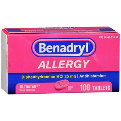 Benadryl Allergy Ultratab Tablets - 100 ct 
