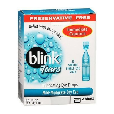 Blink Tears Lubricating Eye Drops Mild-Moderate Dry Eye, 25 Pk - 0.01 oz 