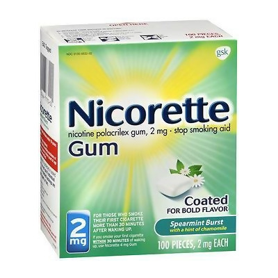 Nicorette Gum 2 mg Spearmint Burst with a Hint of Chamomile - 100 ct 