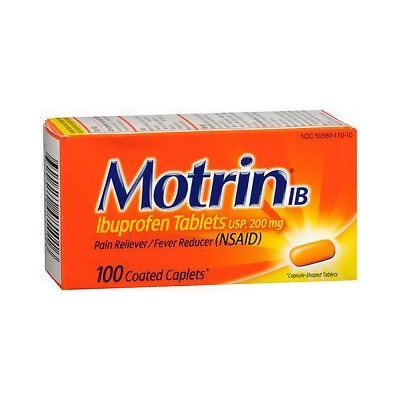 Motrin Ibuprofen Caplets - 100 ct 