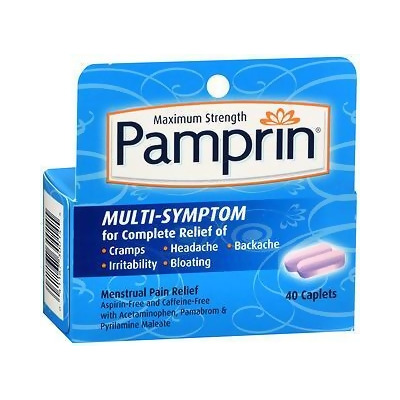 Pamprin Multi-Symptom Menstrual Pain Relief Caplets - 40ct 