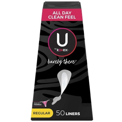 U by Kotex Barely There Wrapped Thong Liners - 50 ct 