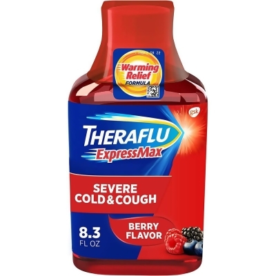 Theraflu ExpressMax Severe Cold & Flu Liquid Berry Flavor - 8.3 oz 
