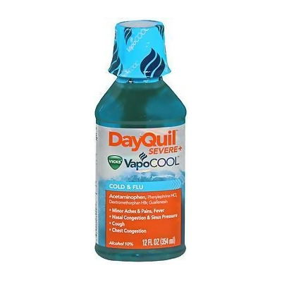 DayQuil Severe+ VapoCool Cold & Flu Liquid - 12 oz 