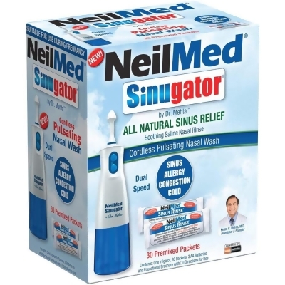 NeilMed Sinugator Cordless Pulsating Nasal Wash System 
