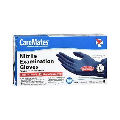 CareMates Nitrile Examination Gloves Berryblue Nitrile Small - 100 ct 