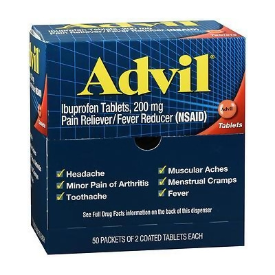 Advil Ibuprofen Coated Tablets - (2X50) 100 ct 