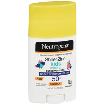Neutrogena Sheer Zinc Kids Mineral Sunscreen Stick SPF 50+ - 1.5 oz 