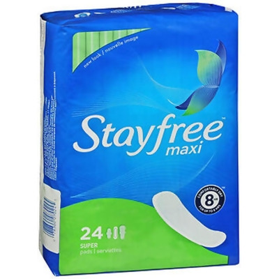 STAYFREE Maxi Pads Super - 6 packs of 24 