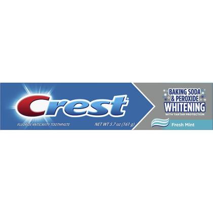 Crest Baking Soda & Peroxide Whitening Fluoride Anticavity Toothpaste Fresh Mint - 5.7 oz