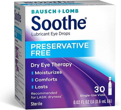 Bausch + Lomb Soothe Lubricant Eye Drops Single-Use - 30 ct 