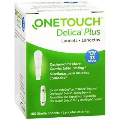 OneTouch Delica Plus Lancets Extra Fine 33 Gauge - 100 ct 